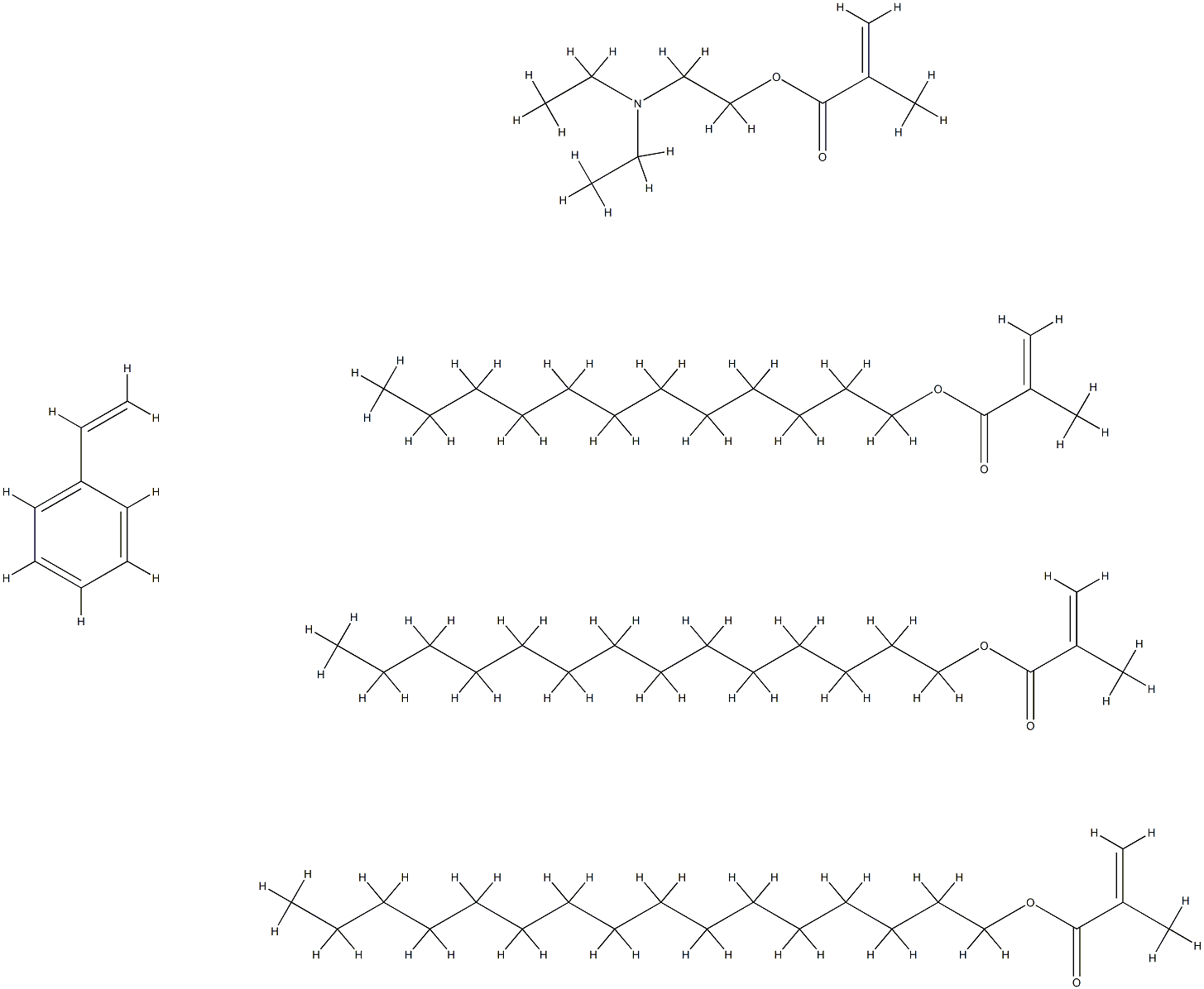 2-Propenoic acid, 2-methyl-, 2-(diethylamino)ethyl ester, polymer with dodecyl 2-methyl-2-propenoate, ethenylbenzene, hexadecyl 2-methyl-2-propenoate and tetradecyl 2-methyl-2-propenoate|
