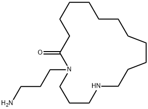 13-Aza-16-[(3-aminopropyl)amino]hexadecanoic acid 1,16-lactam Struktur