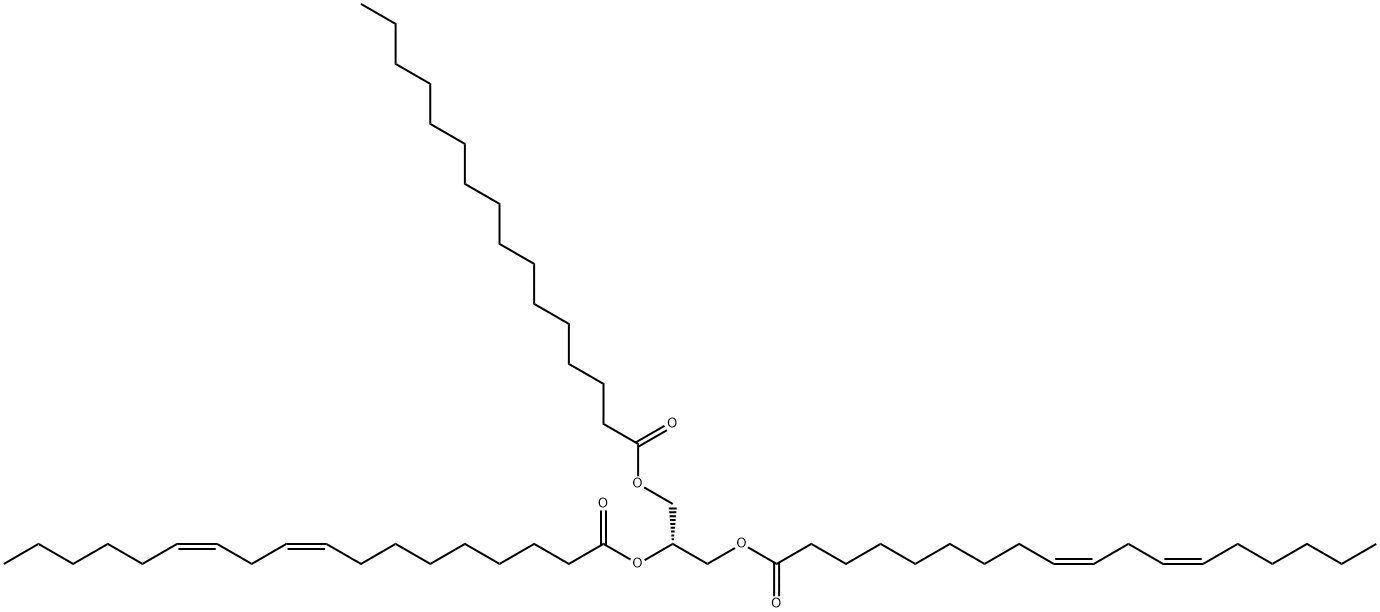 SESAME OIL RELATED COMPOUND B (6 MG/VIAL; 3 VIALS) (1,2-DILINOLEOYL-3-PALMITOYL-RAC-GLYCEROL, PLL),64550-34-1,结构式