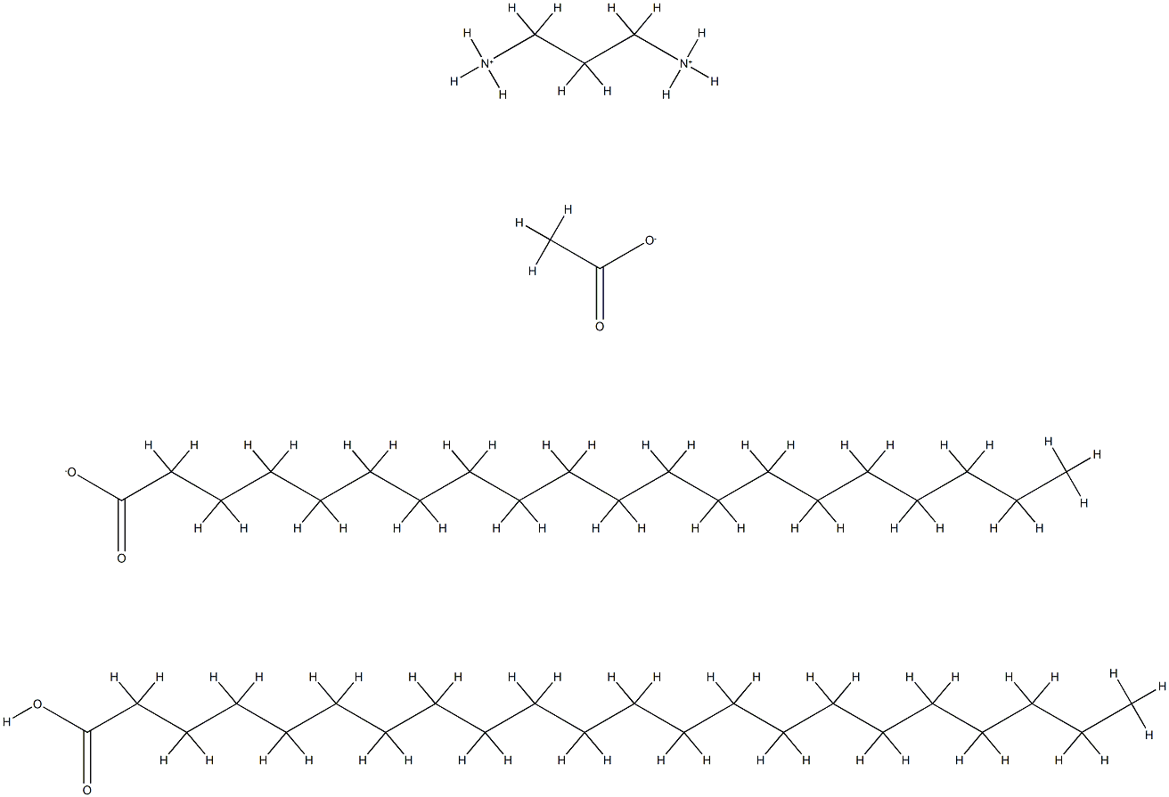 docosanoic acid , compound with propane-1,3-bis(ylammonium) acetate icosanoate (1:1) Structure