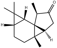(6aR,1aS)-1,1aα,2,3,3a,3b,4,6b-Octahydro-1,1,3aα,6α-tetramethylcyclopenta[2,3]cyclopropa[1,2-a]cyclopropa[c]benzene-5(6H)-one,64604-08-6,结构式