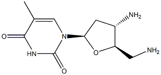 Thymidine,3',5'-diamino-3',5'-dideoxy- Struktur