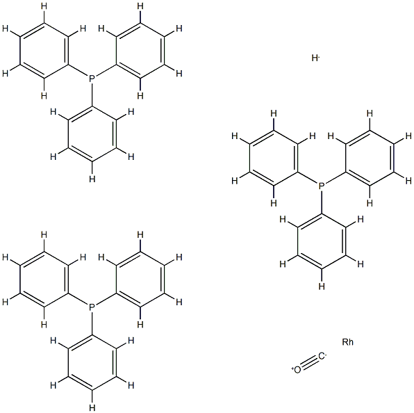 Rhodium, carbonylhydrotris(triphenylphosphine)-, (TB-5-23)-,64665-44-7,结构式