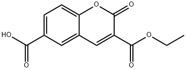 3-Ethoxycarbonyl-2-oxo-α-chromene-6-carboxylic acid Struktur