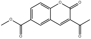 3-Acetyl-2-oxo-α-chromene-6-carboxylic acid methyl ester Struktur