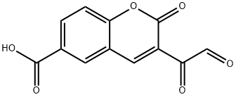 3-Glyoxyloyl-2-oxo-α-chromene-6-carboxylic acid Struktur