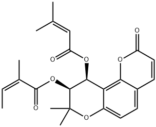 (Z)-2-Methyl-2-butenoic acid (9S)-9,10-dihydro-8,8-dimethyl-10β-[(3-methyl-1-oxo-2-butenyl)oxy]-2-oxo-2H,8H-benzo[1,2-b:3,4-b']dipyran-9-yl ester|