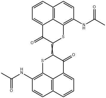 N,N'-(3,3'-Dioxo-Δ2,2'(3H,3'H)-binaphtho[1,8-bc]thiopyran-9,9'-diyl)bis(acetamide) Struktur