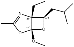 4,6-Dioxa-2-azabicyclo[3.2.0]hept-2-ene,1-ethyl-5-methoxy-3-methyl-7-(2-methylpropyl)-,(1R,5S,7R)-rel-(9CI) Structure
