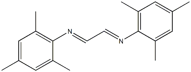Benzenamine, N,N'-1,2-ethanediylidenebis[2,4,6-trimethyl-, [N(E),N'(E)]- Structure