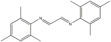 Benzenamine, N,N'-1,2-ethanediylidenebis[2,4,6-trimethyl-, [N(E),N'(E)]- 化学構造式