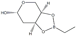 3-O,4-O-(Ethylboranediyl)-2-deoxy-β-D-erythro-pentopyranose Structure