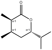2H-Pyran-2-one,tetrahydro-3,4-dimethyl-6-(1-methylethyl)-,(3R,4R,6S)-rel-(9CI) Struktur