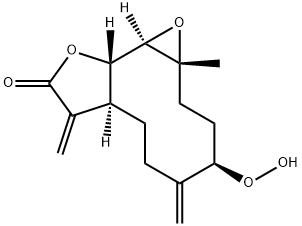 (1aR,4R,7aS,10aS,10bR)-2,3,4,5,6,7,7a,8,10a,10b-Decahydro-4-hydroperoxy-1a-methyl-5,8-bis(methylene)oxireno[9,10]cyclodeca[1,2-b]furan-9(1aH)-one|