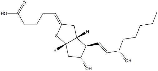 (5Z,13E,15S)-6,9α-Epithio-11α,15-dihydroxyprosta-5,13-dien-1-oic acid Structure