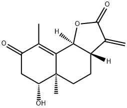 (3aS)-3aβ,5,5a,6,7,9bα-Hexahydro-6α-hydroxy-5aα,9-dimethyl-3-methylenenaphtho[1,2-b]furan-2,8(3H,4H)-dione,64929-15-3,结构式