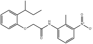 2-[2-(sec-butyl)phenoxy]-N-(2-methyl-3-nitrophenyl)acetamide Structure