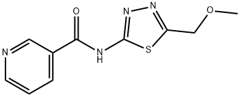 3-Pyridinecarboxamide,N-[5-(methoxymethyl)-1,3,4-thiadiazol-2-yl]-(9CI) 化学構造式