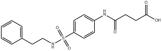 4-oxo-4-{4-[(phenethylamino)sulfonyl]anilino}butanoic acid Structure