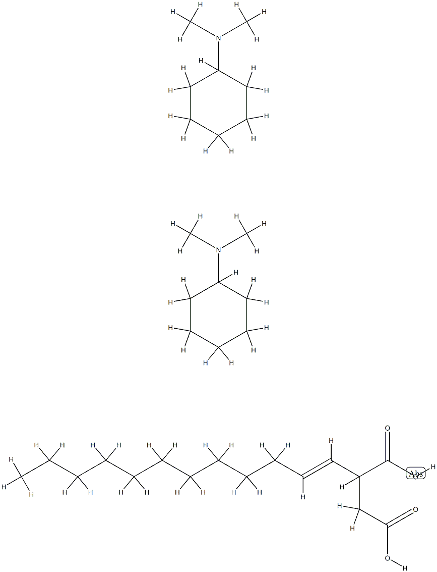 dodecenylsuccinic acid, compound with N,N-dimethylcyclohexylamine (1:2) Structure