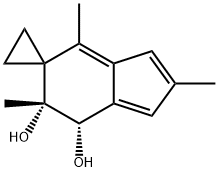 Spiro[cyclopropane-1,5-[5H]indene]-6,7-diol, 6,7-dihydro-2,4,6-trimethyl-, (6R,7S)- (9CI) Structure