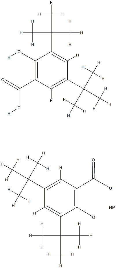 Bis(3,5-di-tert-butylsalicylic acid)nickel(II) salt Structure