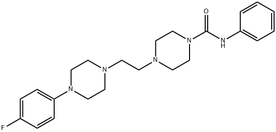 ((p-Fluorophenyl)-4 piperazinyl-1)-1 ((phenylcarbamoyl)-4 piperazinyl- 1)-2 ethane [French] Struktur