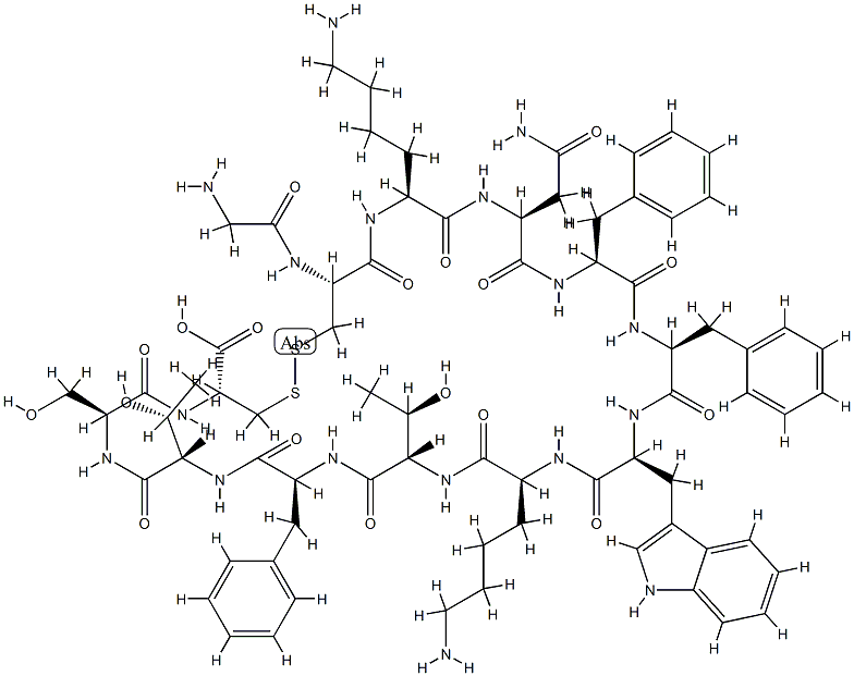 somatostatin, des-Ala(1)- Structure