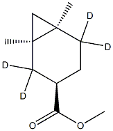 (1α,3α,6α)-1,6-Dimethyl(2,2,5,5-2H4)bicyclo[4.1.0]heptane-3-carboxylic acid methyl ester Structure