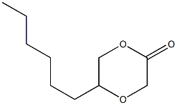 1,4-Dioxan-2-one, 5(or 6)-hexyl- Structure