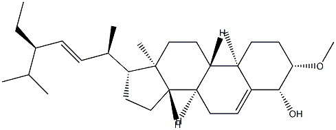 (22E,24R)-3β-Methoxystigmasta-5,22-dien-4β-ol Struktur