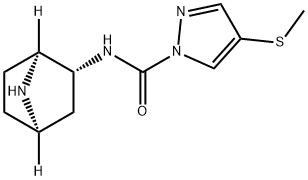 1H-Pyrazole-1-carboxamide,N-(1S,2R,4R)-7-azabicyclo[2.2.1]hept-2-yl-4- 化学構造式