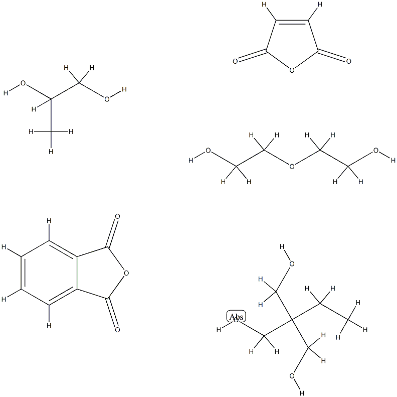 1,3-Isobenzofurandione, polymer with 2-ethyl-2-(hydroxymethyl)-1,3-propanediol, 2,5-furandione, 2,2'-oxybis[ethanol] and 1,2-propanediol Structure