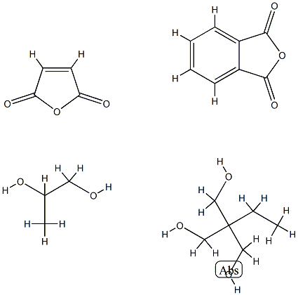 1,3-Isobenzofurandione, polymer with 2-ethyl-2-(hydroxymethyl)-1,3-propanediol, 2,5-furandione and 1,2-propanediol 结构式