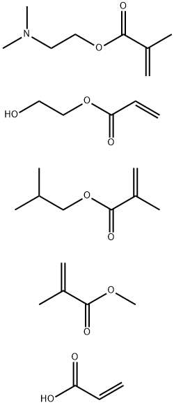 2-Propenoic acid, 2-methyl-, 2-(dimethylamino)ethyl ester, polymer with 2-hydroxyethyl 2-propenoate, methyl 2-methyl-2-propenoate, 2-methylpropyl 2-methyl-2-propenoate and 2-propenoic acid Structure