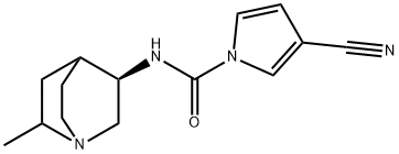 1H-Pyrrole-1-carboxamide,3-cyano-N-[(3R)-6-methyl-1-azabicyclo[2.2.2]oct-3- 结构式