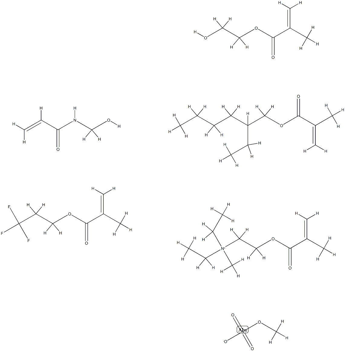 Ethanaminium, N,N-diethyl-N-methyl-2- [(2-methyl-1-oxo-2-propenyl)oxy]-, methyl sulfate, polymer with 2-ethylhexyl 2-methyl-2-propenoate, α-fluoro-ω-[2- [(2-methyl-1-oxo-2-propenyl)oxy]ethyl]poly(difluoromethylene ), 2-hydroxyethyl 2-methyl-2-propenoat|