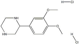 2-(3,4-DiMethoxyphenyl)-piperazine hydrochloride,65709-40-2,结构式