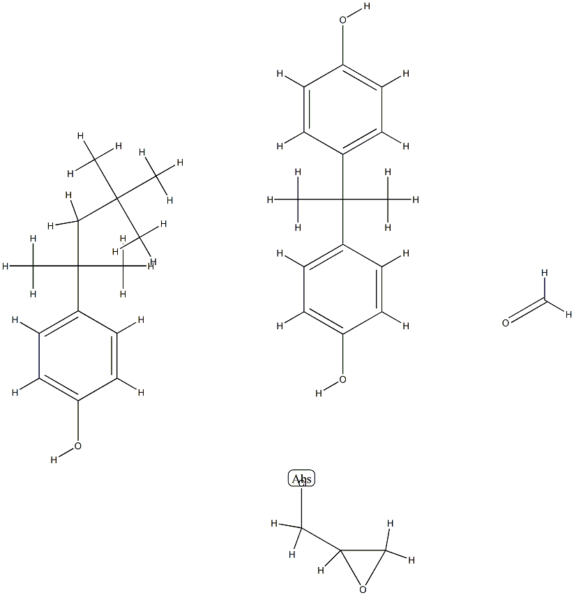 Formaldehyde, polymer with (chloromethyl)oxirane, 4,4'-(1-methylethylidene)bis[phenol] and 4-(1,1,3,3-tetramethylbutyl)phenol,65733-74-6,结构式