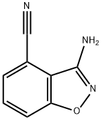 1,2-Benzisoxazole-4-carbonitrile,3-amino-(9CI) 结构式