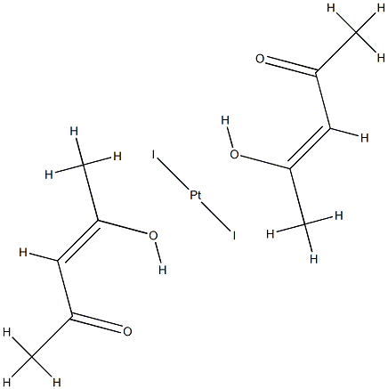 (diiodine)bis(pentane-2,4-dionato-O,O')platinum 结构式