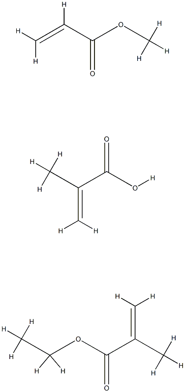 2-Propenoic acid, 2-methyl-, polymer with ethyl 2-methyl-2-propenoate and methyl 2-propenoate 结构式