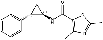 5-Oxazolecarboxamide,2,4-dimethyl-N-[(1R,2S)-2-phenylcyclopropyl]-,rel- Structure