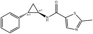 5-Thiazolecarboxamide,2-methyl-N-[(1R,2S)-2-phenylcyclopropyl]-,rel-(9CI) Structure