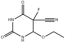 5-Pyrimidinecarbonitrile,4-ethoxy-5-fluorohexahydro-2,6-dioxo-(9CI) 化学構造式