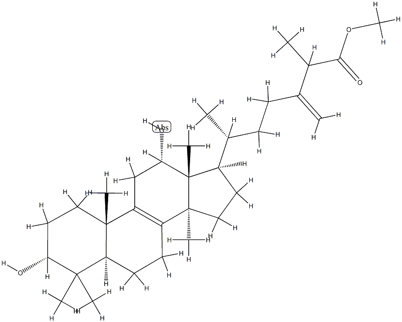 3α,12α-Dihydroxy-24-methylenelanost-8-en-26-oic acid methyl ester Structure