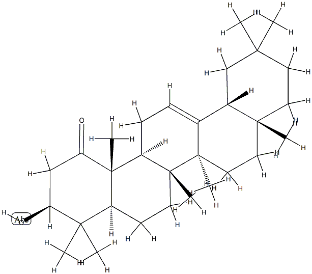 3β-ヒドロキシオレアナ-12-エン-1-オン 化学構造式
