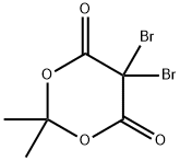 5,5-二溴-2,2-二甲基-4,6-二酮-1,3-二氧杂环己烷,66131-14-4,结构式