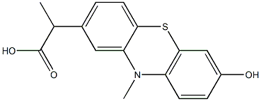 7-Hydroxy-10,α-dimethyl-10H-phenothiazine-2-acetic acid Struktur