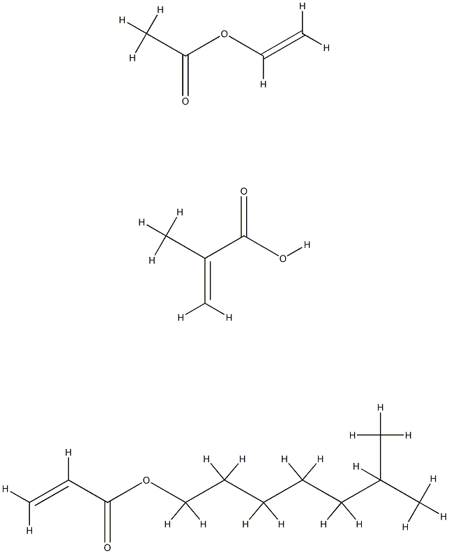 Acetic acid, ethenyl ester, polymer with 2-propenoic acid and 2-propenoic acid, isooctyl ester Struktur